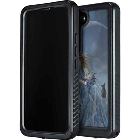 Fairy with Black Cat Sitting on Moon by Nene Thomas Galaxy S23 Plus Waterproof Case