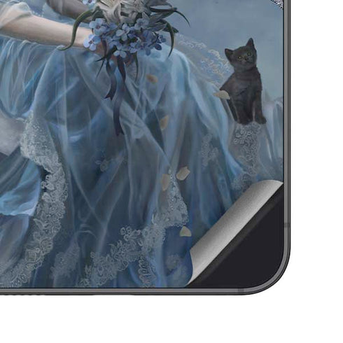 Fairy with Black Cat Sitting on Moon by Nene Thomas Galaxy S23 Skin