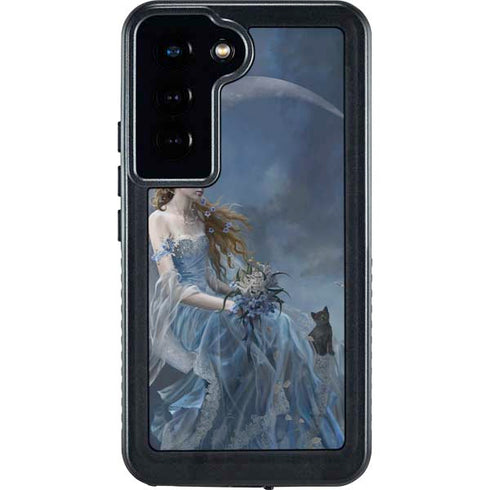 Fairy with Black Cat Sitting on Moon by Nene Thomas Galaxy S23 Waterproof Case