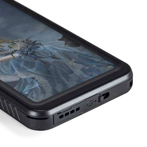 Fairy with Black Cat Sitting on Moon by Nene Thomas Galaxy S23 Waterproof Case