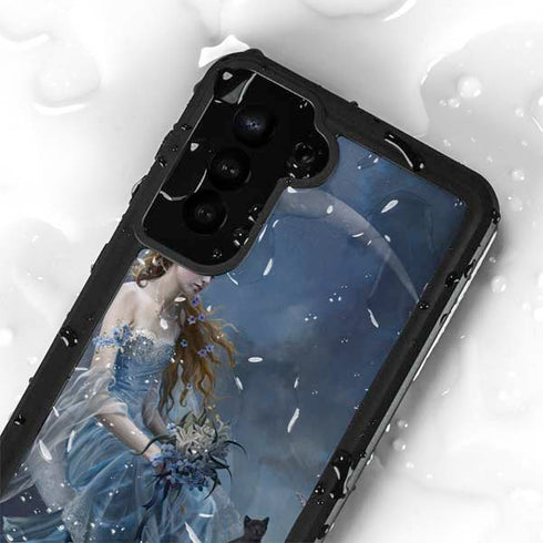 Fairy with Black Cat Sitting on Moon by Nene Thomas Galaxy S23 Waterproof Case