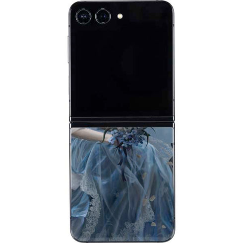 Fairy with Black Cat Sitting on Moon by Nene Thomas Galaxy Z Flip5 5G Skin