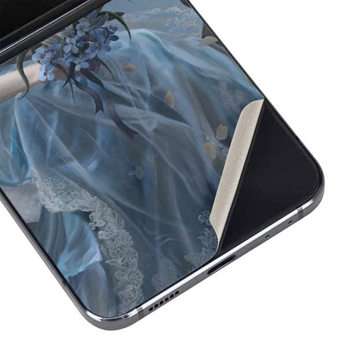 Fairy with Black Cat Sitting on Moon by Nene Thomas Galaxy Z Flip5 5G Skin