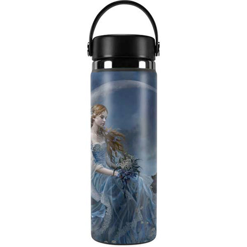 Fairy with Black Cat Sitting on Moon by Nene Thomas Hydro Flask 20oz Wide Mouth Skin