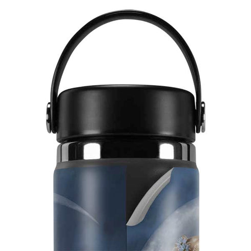 Fairy with Black Cat Sitting on Moon by Nene Thomas Hydro Flask 20oz Wide Mouth Skin