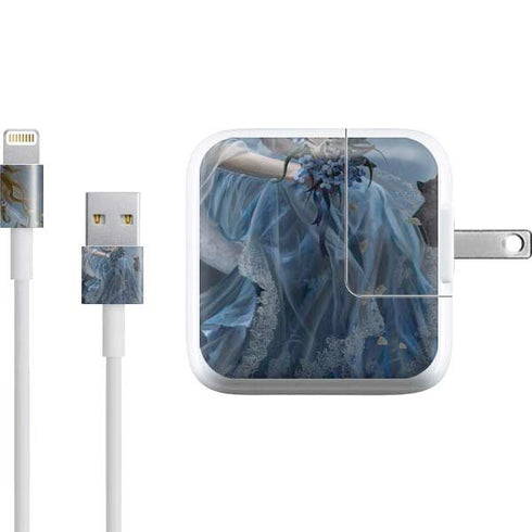 Fairy with Black Cat Sitting on Moon by Nene Thomas iPad Charger (10W USB) Skin