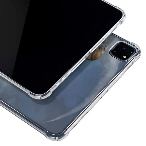 Fairy with Black Cat Sitting on Moon by Nene Thomas iPad Pro 12.9in (2020) Clear Case