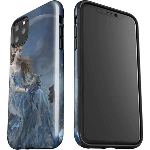 Fairy with Black Cat Sitting on Moon by Nene Thomas iPhone 11 Pro Max Impact Case