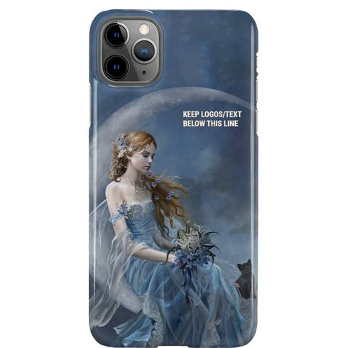 Fairy with Black Cat Sitting on Moon by Nene Thomas iPhone 11 Pro Max Lite Case
