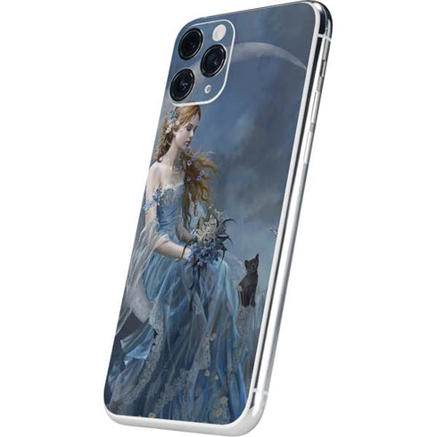 Fairy with Black Cat Sitting on Moon by Nene Thomas iPhone 11 Pro Skin