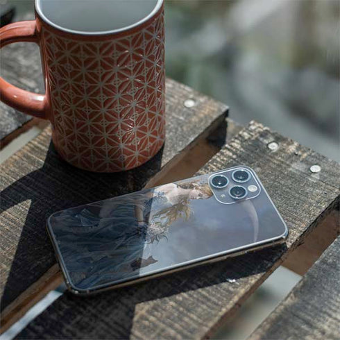 Fairy with Black Cat Sitting on Moon by Nene Thomas iPhone 11 Pro Skin