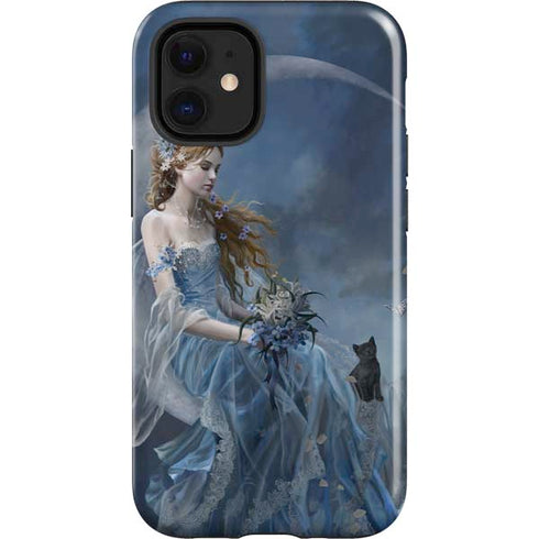 Fairy with Black Cat Sitting on Moon by Nene Thomas iPhone 12 Mini Impact Case