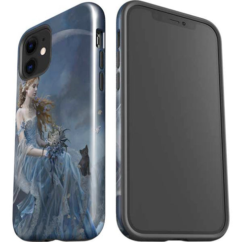 Fairy with Black Cat Sitting on Moon by Nene Thomas iPhone 12 Mini Impact Case