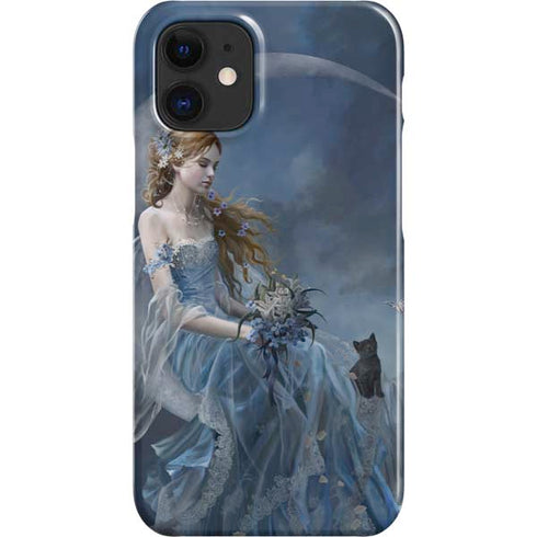Fairy with Black Cat Sitting on Moon by Nene Thomas iPhone 12 Mini Lite Case