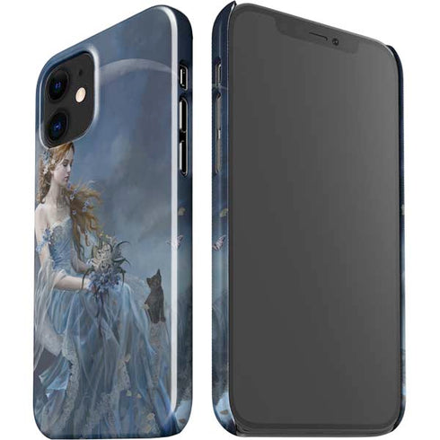 Fairy with Black Cat Sitting on Moon by Nene Thomas iPhone 12 Mini Lite Case