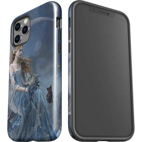 Fairy with Black Cat Sitting on Moon by Nene Thomas iPhone 12 Pro Impact Case