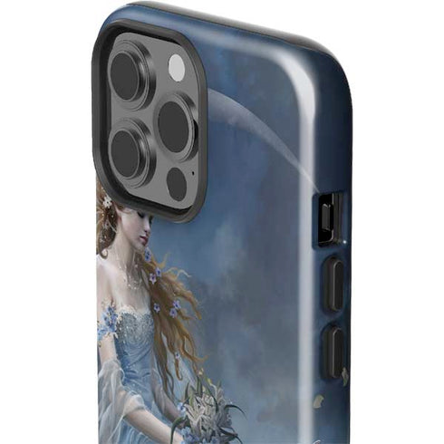 Fairy with Black Cat Sitting on Moon by Nene Thomas iPhone 13 Pro Max Impact Case