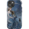 Fairy with Black Cat Sitting on Moon by Nene Thomas iPhone 14 Impact Case