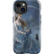 Fairy with Black Cat Sitting on Moon by Nene Thomas iPhone 15 Plus Impact Case