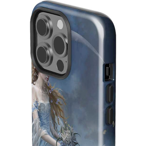 Fairy with Black Cat Sitting on Moon by Nene Thomas iPhone 15 Pro Impact Case