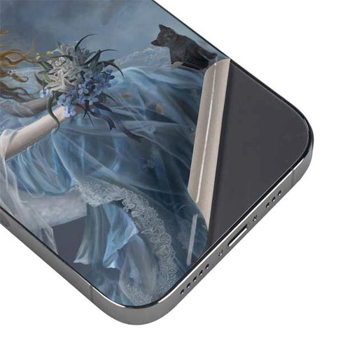 Fairy with Black Cat Sitting on Moon by Nene Thomas iPhone 14 Pro Max Skin