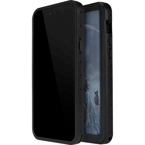 Fairy with Black Cat Sitting on Moon by Nene Thomas iPhone 14 Pro Max Waterproof Case