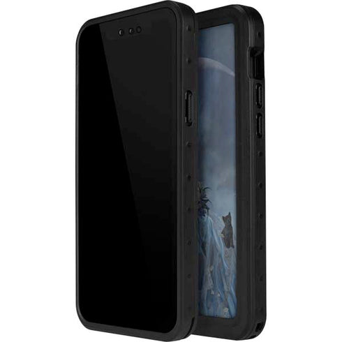 Fairy with Black Cat Sitting on Moon by Nene Thomas iPhone 14 Pro Waterproof Case
