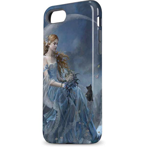 Fairy with Black Cat Sitting on Moon by Nene Thomas iPhone 7 Pro Case