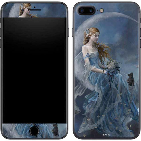 Fairy with Black Cat Sitting on Moon by Nene Thomas iPhone 8 Plus Skin