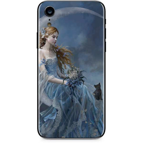 Fairy with Black Cat Sitting on Moon by Nene Thomas iPhone XR Skin