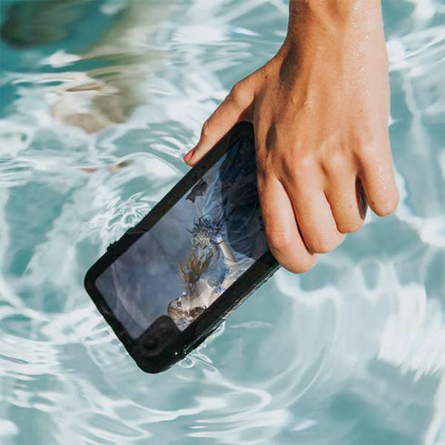 Fairy with Black Cat Sitting on Moon by Nene Thomas iPhone XR Waterproof Case
