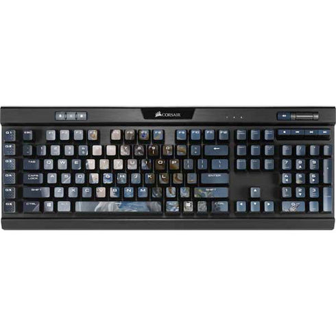Fairy with Black Cat Sitting on Moon by Nene Thomas K95 RGB PLATINUM Mechanical Gaming Keyboard Skin