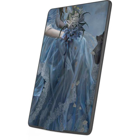 Fairy with Black Cat Sitting on Moon by Nene Thomas Amazon Kindle Skin