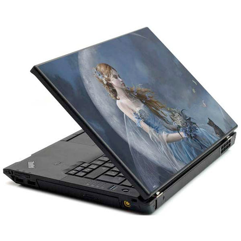 Fairy with Black Cat Sitting on Moon by Nene Thomas Lenovo T420 Skin