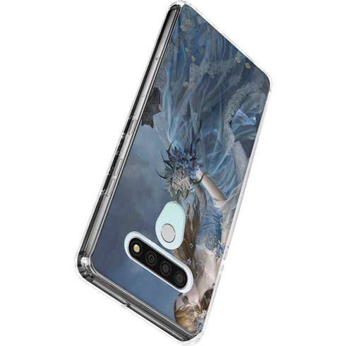 Fairy with Black Cat Sitting on Moon by Nene Thomas LG Stylo 6 Clear Case