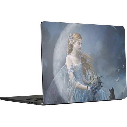 Fairy with Black Cat Sitting on Moon by Nene Thomas MacBook Air 15 in (2023) Skin