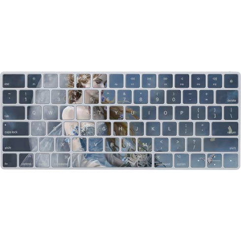 Fairy with Black Cat Sitting on Moon by Nene Thomas Magic Keyboard Skin