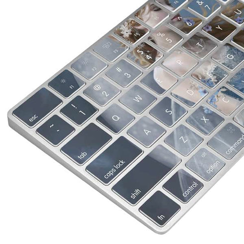 Fairy with Black Cat Sitting on Moon by Nene Thomas Magic Keyboard Skin
