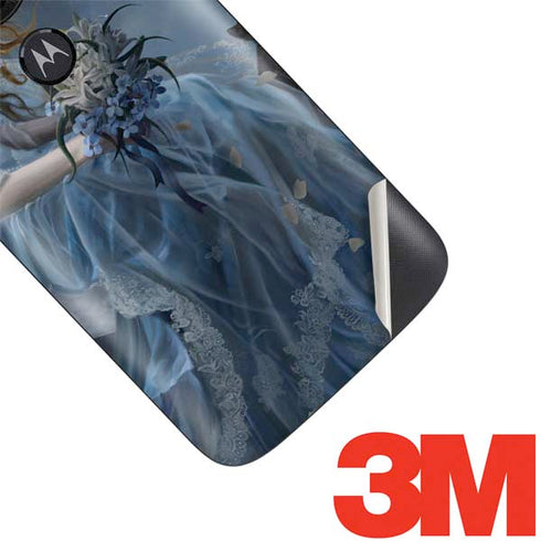 Fairy with Black Cat Sitting on Moon by Nene Thomas Moto E5 Play Skin