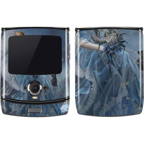 Fairy with Black Cat Sitting on Moon by Nene Thomas Motorola RAZR Skin