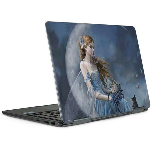 Fairy with Black Cat Sitting on Moon by Nene Thomas Notebook 9 Pro 13in (2017) Skin