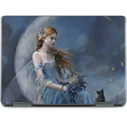 Fairy with Black Cat Sitting on Moon by Nene Thomas Notebook 9 Pro 13in (2017) Skin