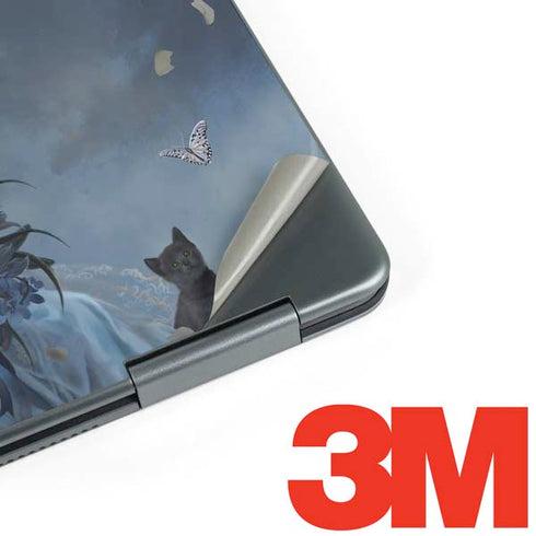 Fairy with Black Cat Sitting on Moon by Nene Thomas Notebook 9 Pro 13in (2017) Skin