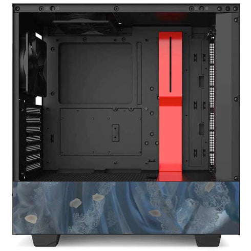 Fairy with Black Cat Sitting on Moon by Nene Thomas NZXT H510 Compact ATX Mid-Tower Case Skin