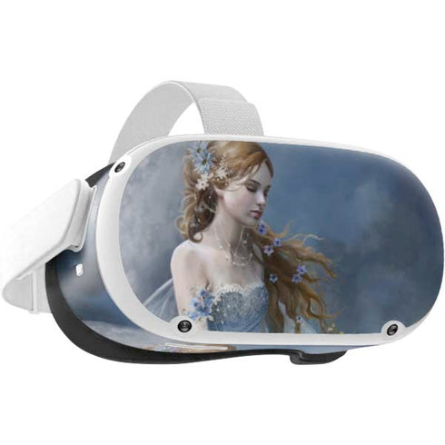 Fairy with Black Cat Sitting on Moon by Nene Thomas Oculus Quest 2 Skin