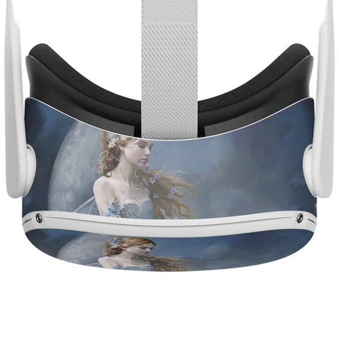 Fairy with Black Cat Sitting on Moon by Nene Thomas Oculus Quest 2 Skin