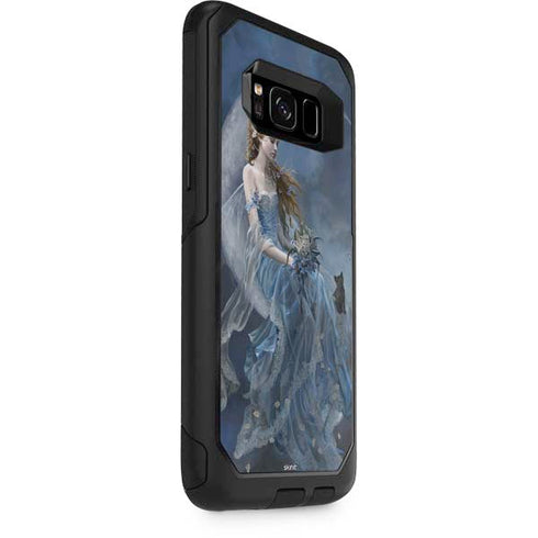 Fairy with Black Cat Sitting on Moon by Nene Thomas Otterbox Commuter Galaxy Skin