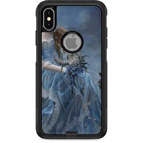 Fairy with Black Cat Sitting on Moon by Nene Thomas Otterbox Commuter iPhone Skin