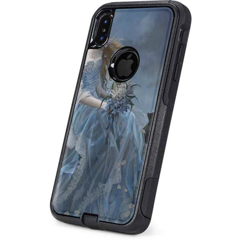 Fairy with Black Cat Sitting on Moon by Nene Thomas Otterbox Commuter iPhone Skin