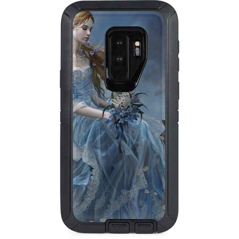 Fairy with Black Cat Sitting on Moon by Nene Thomas Otterbox Defender Galaxy Skin